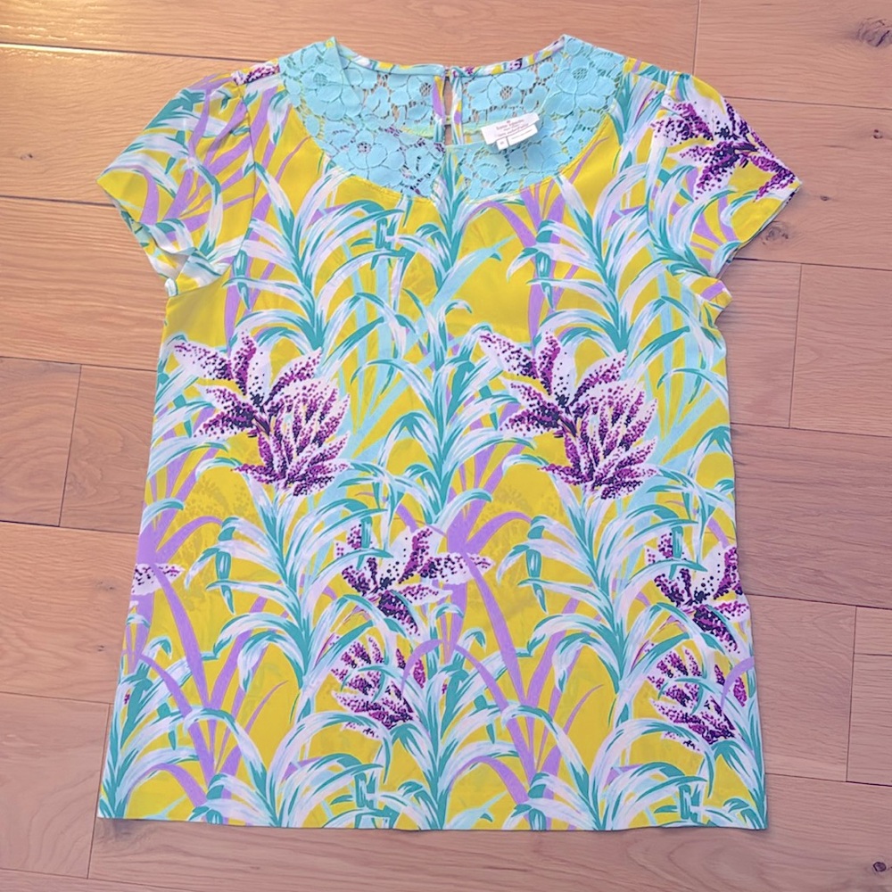 Kate spade size 0 blouse 100% silk, like new
